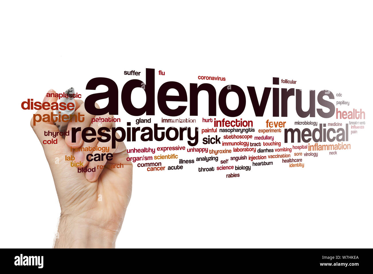 Adenovirus word cloud concept Stock Photo