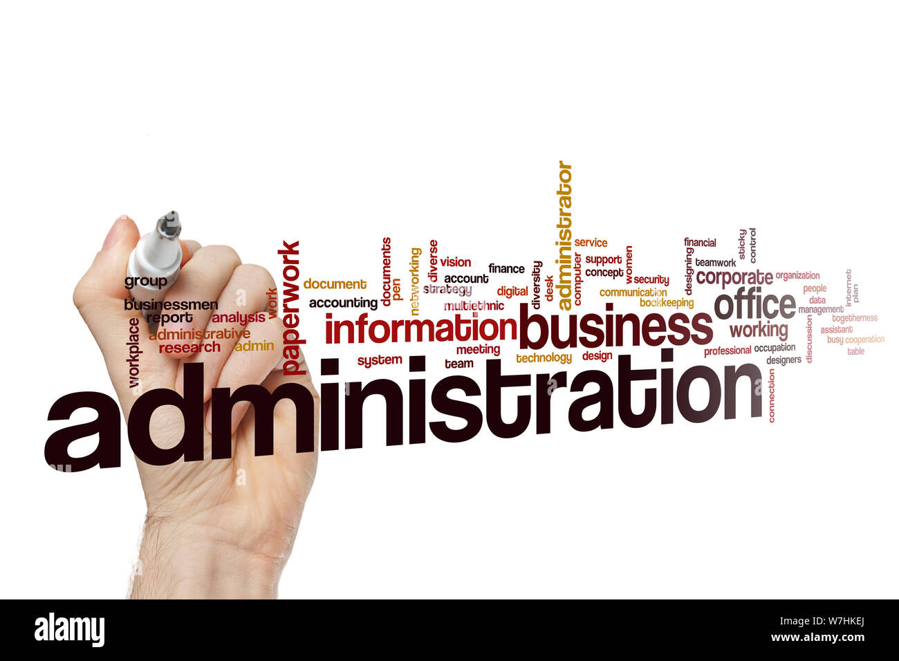 Administration word cloud concept Stock Photo