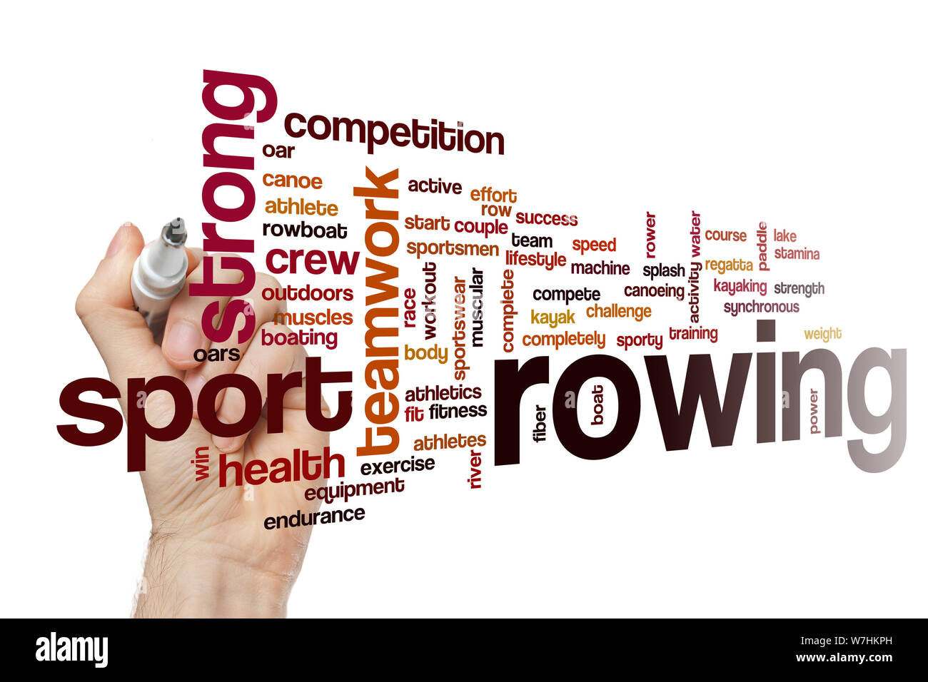 Rowing word cloud Stock Photo Alamy