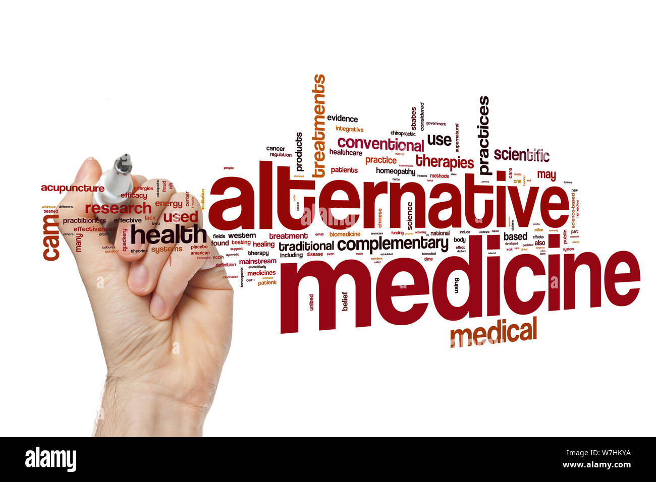 Alternative medicine word cloud Stock Photo Alamy
