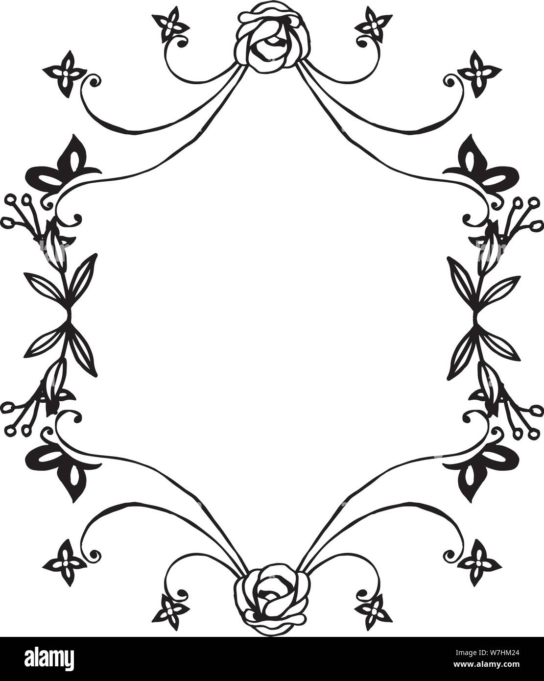 Elegant card, with beautiful wallpaper, feature of flower frame. Vector ...