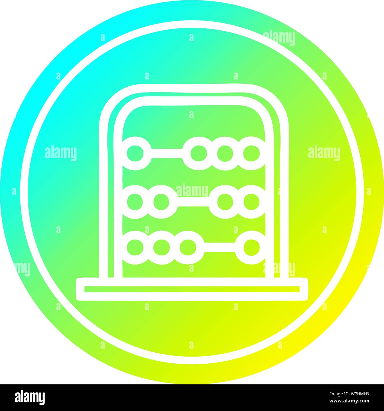 traditional abacus circular icon with cool gradient finish Stock Vector ...