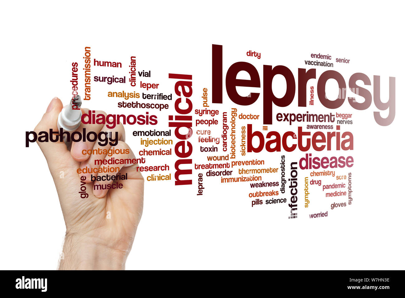 Leprosy word cloud Stock Photo