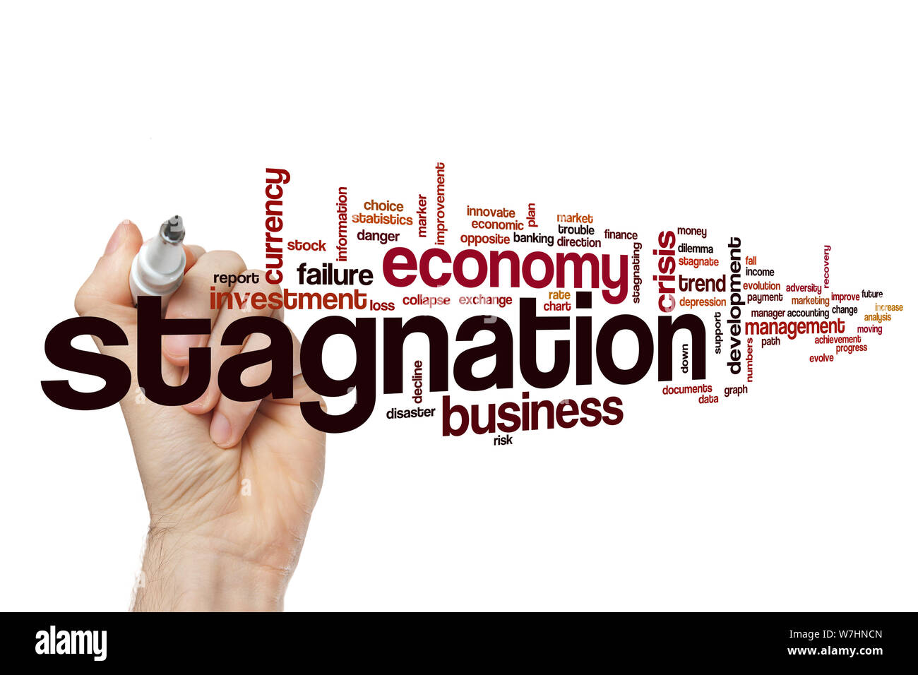 Stagnation word cloud Stock Photo Alamy