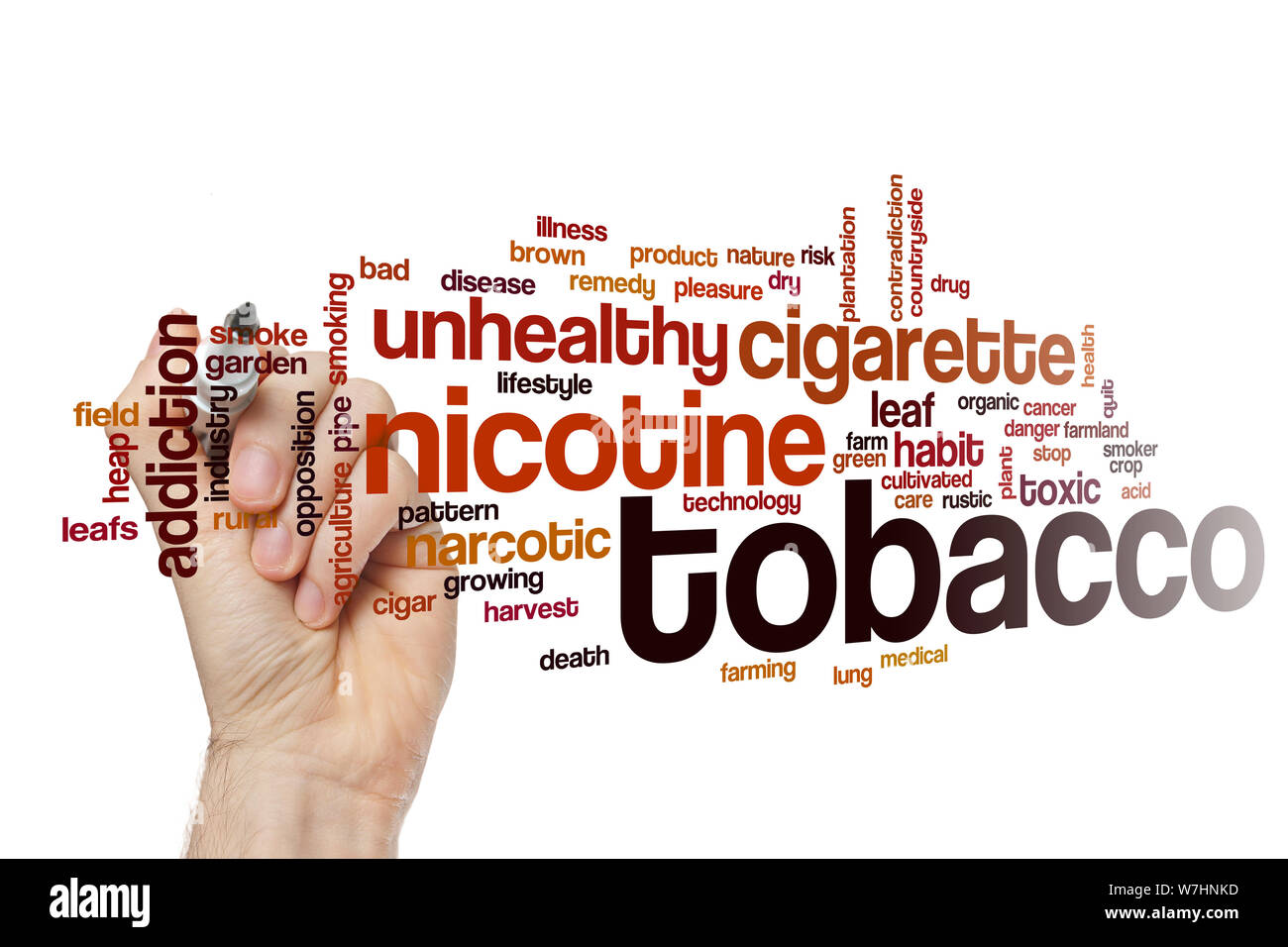 Tobacco word cloud concept Stock Photo Alamy