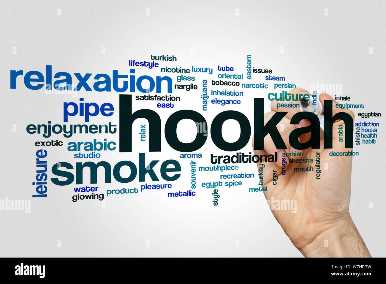 Hookah word cloud concept Stock Photo Alamy