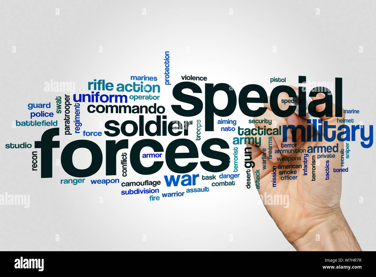 Special forces word cloud concept Stock Photo