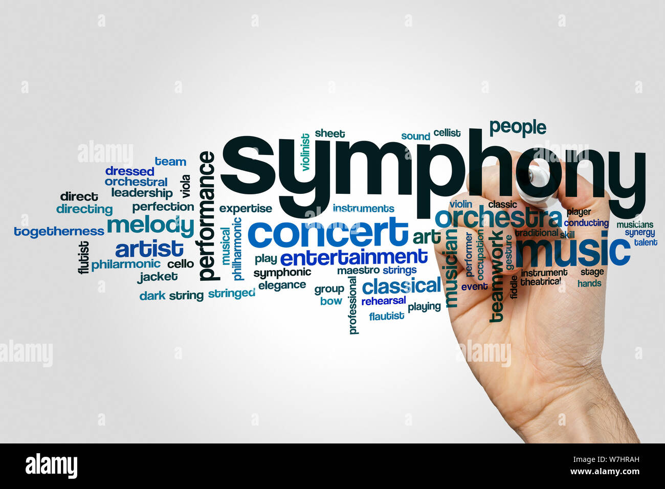 Symphony word cloud concept Stock Photo Alamy