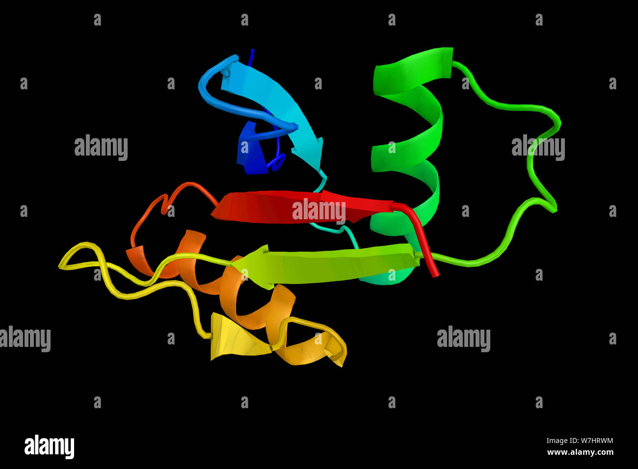 Protein kinase C iota type, an enzyme involved in a wide variety of cellular processes. 3d rendering. Stock Photo