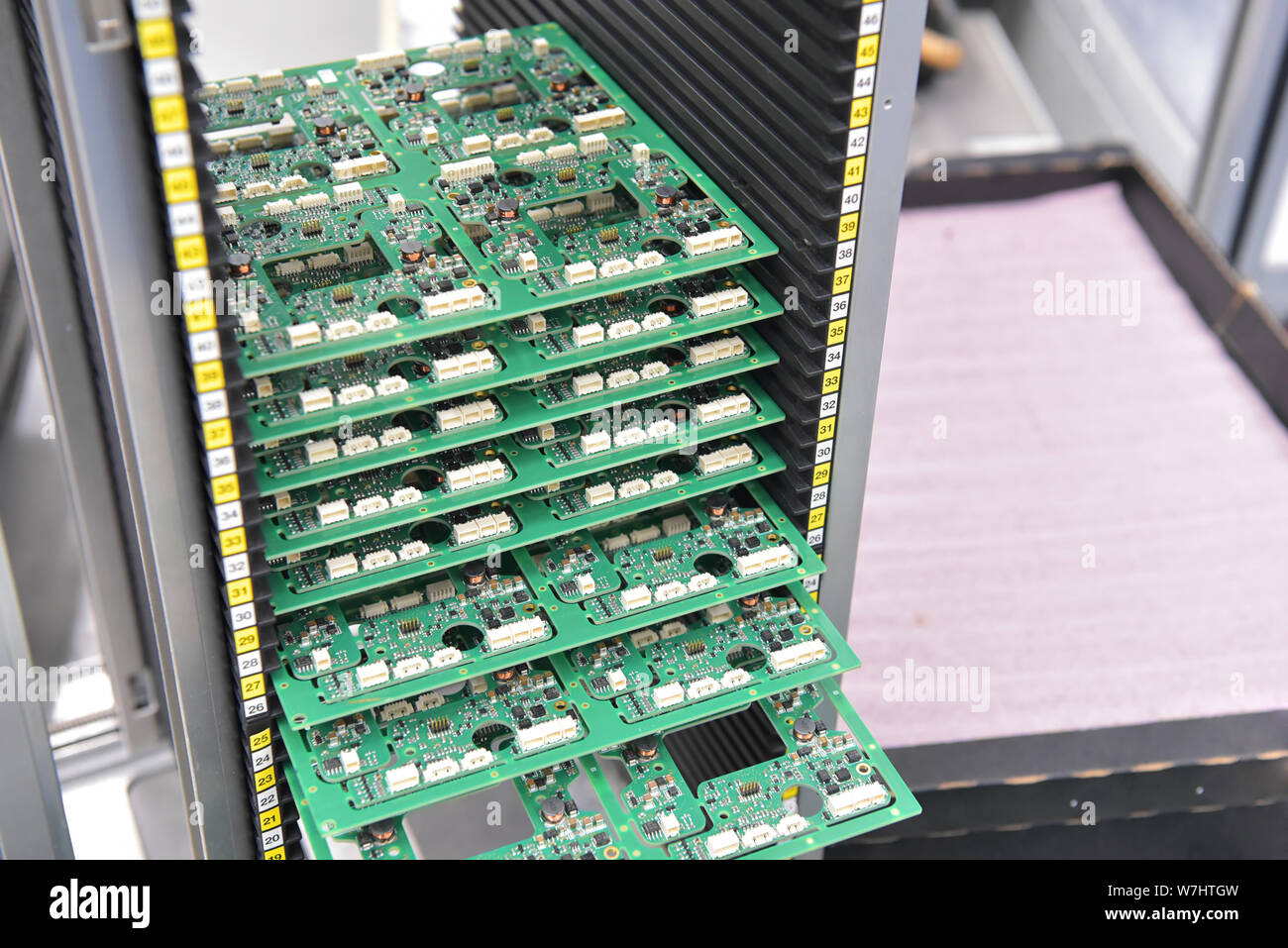 production of microelectronics in a modern industrial factory ...