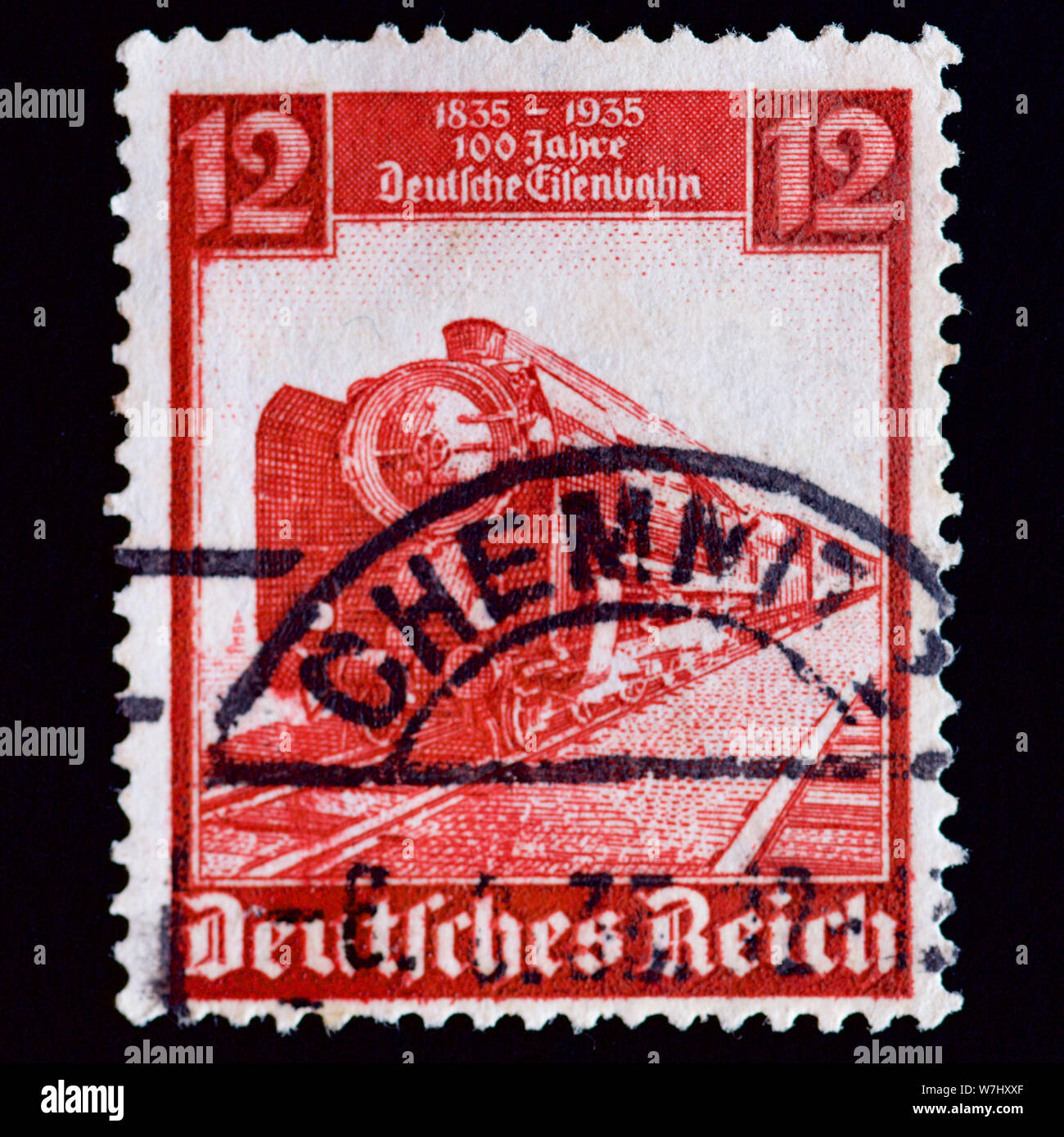 Germany Postage Stamp express steam 1935 Stock Photo Alamy