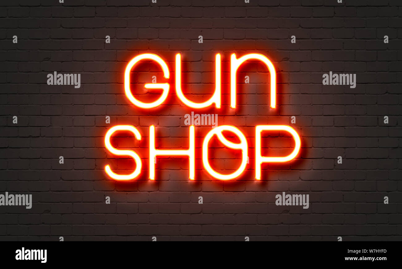 Gun Shop Neon Sign – Eye-Catching Wall Decor For Man Cave, Garage, Or Gun Range