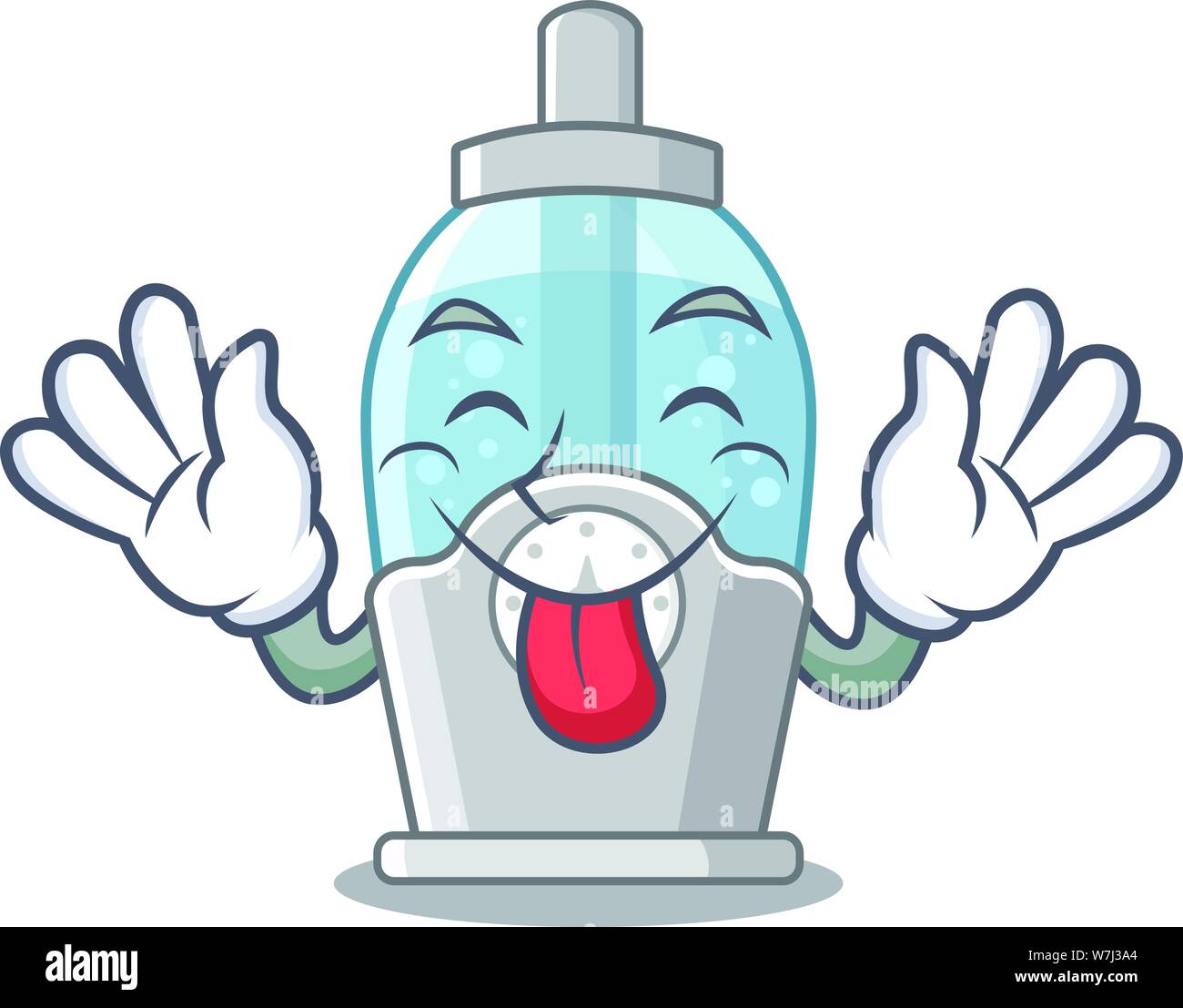 Tongue out humidifier with in the cartoon shape Stock Vector