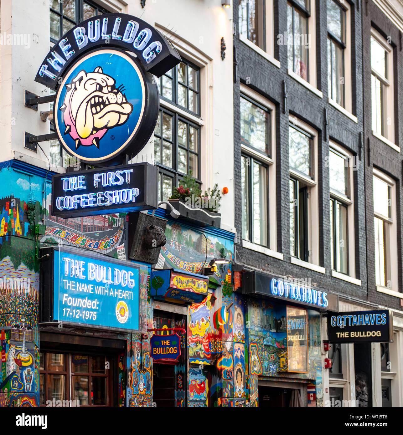 Coffeshop The Bulldog, Amsterdam, North Holland, Netherlands Stock Photo