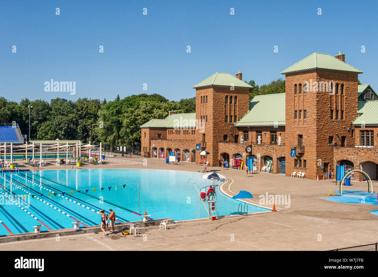 Montreal, CA - 1 August 2019: Jean Drapeau swimming pool in Park Jean  Drapeau, Montreal, Canada Stock Photo - Alamy