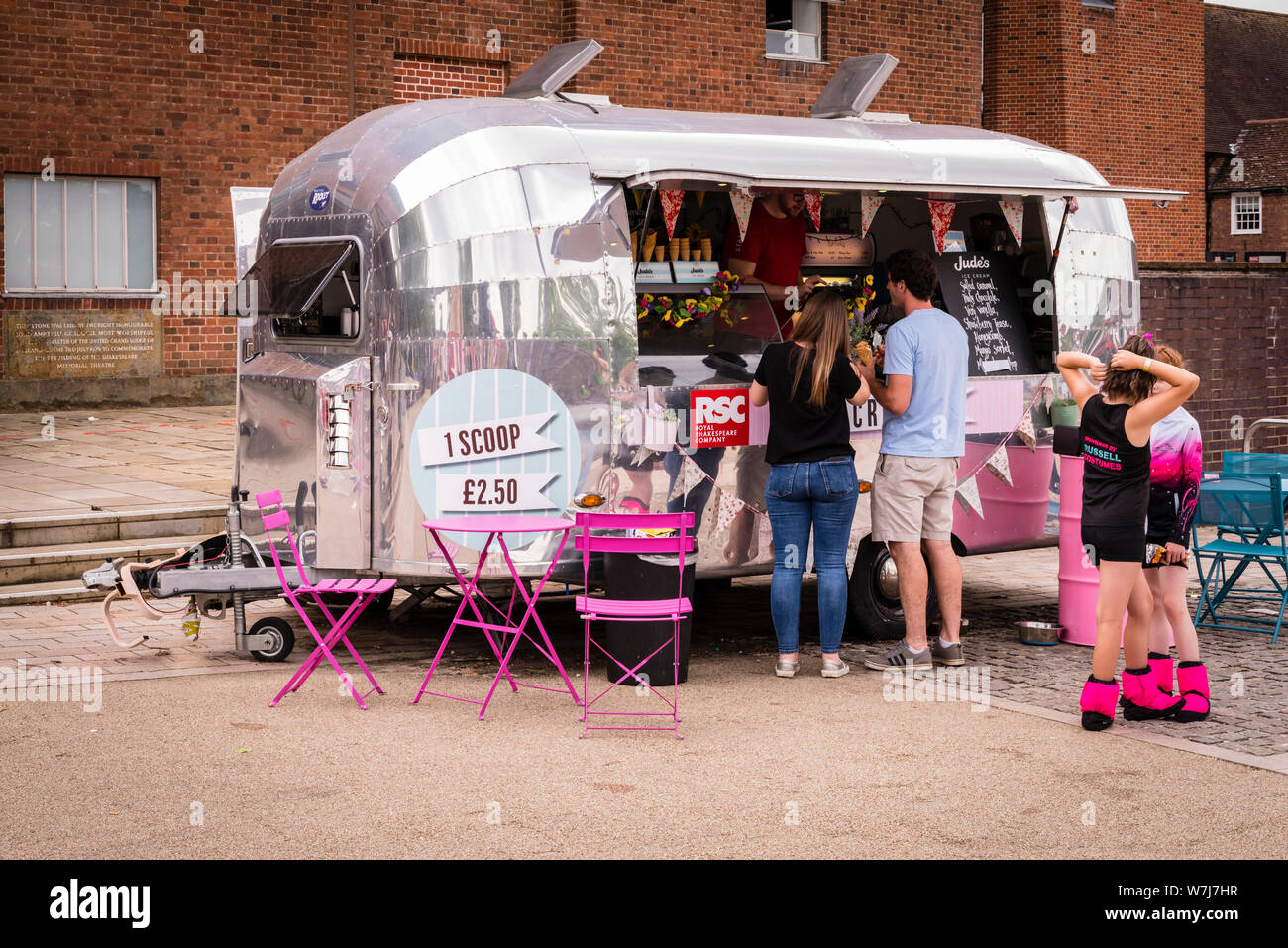 A Shiny Metal Airstream Style Trailer Converted To An Ice