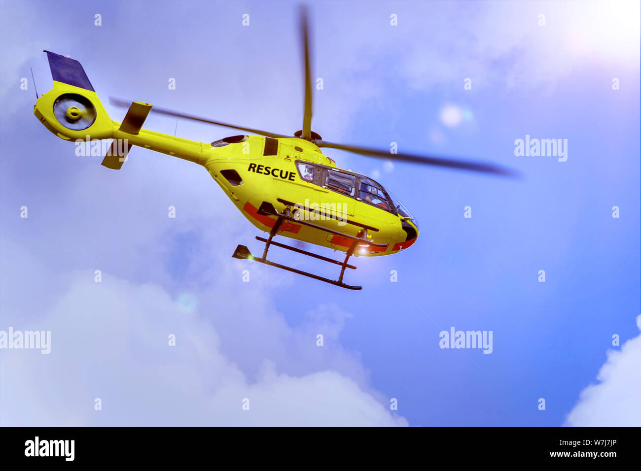Orange helicopter air rescue in hi-res stock photography and images - Alamy