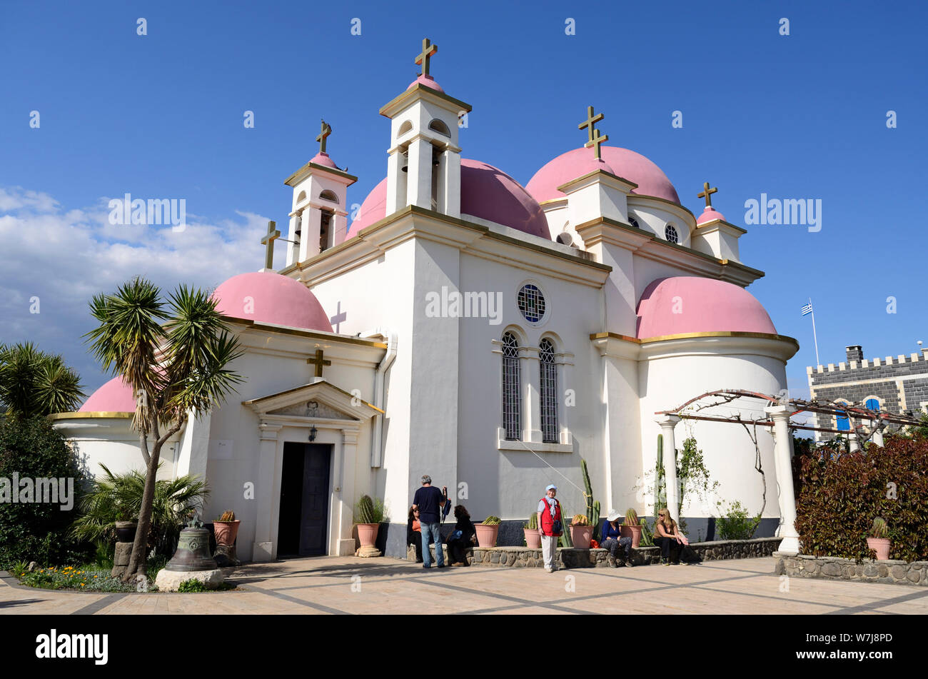 greek orthodox 'Church of the Twelve Apostles', also called 'Church of the Seven Apostles' Stock Photo