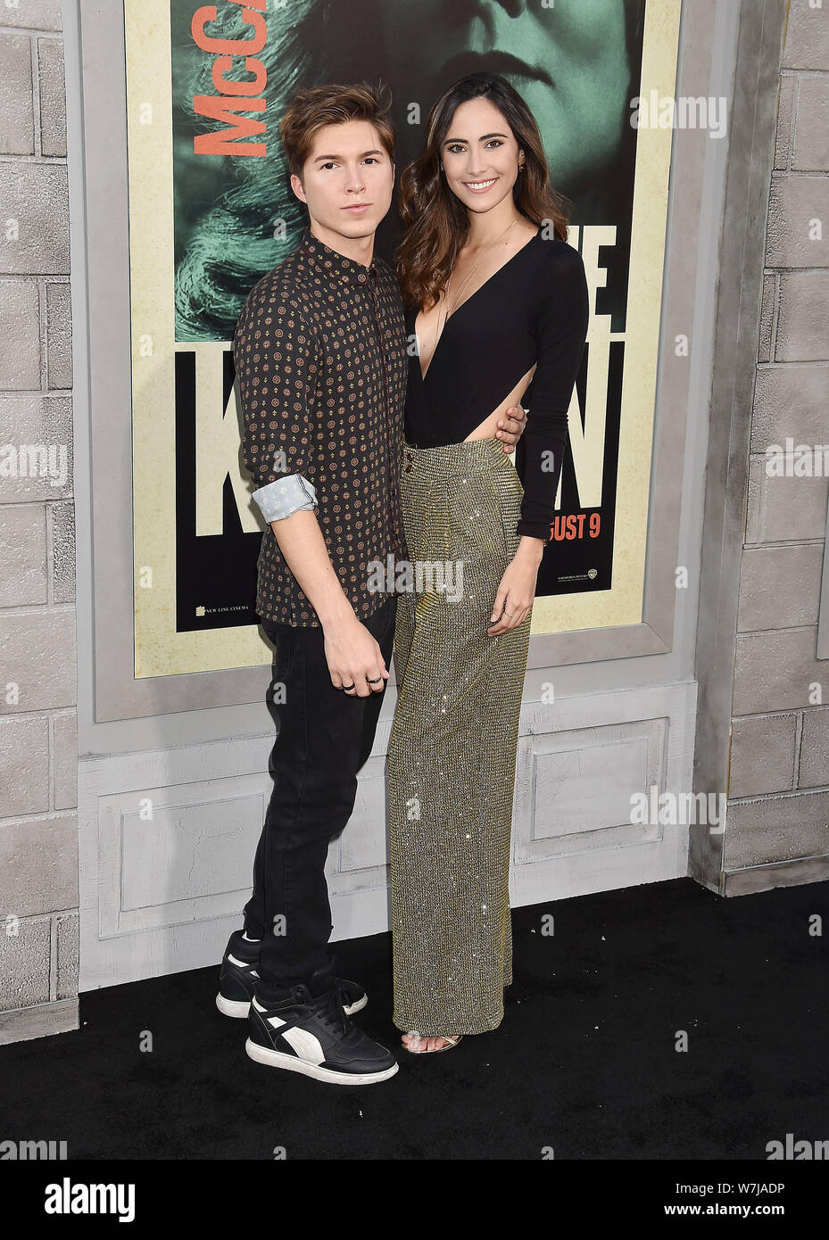 HOLLYWOOD, CA - AUGUST 05: Paul Butcher (L) and Marina Jacoby arrive at the Premiere Of Warner Bros Pictures' 'The Kitchen' Premiere Of Warner Bros Pictures' 'The Kitchen' at TCL Chinese Theatre on August 05, 2019 in Hollywood, California. Stock Photo