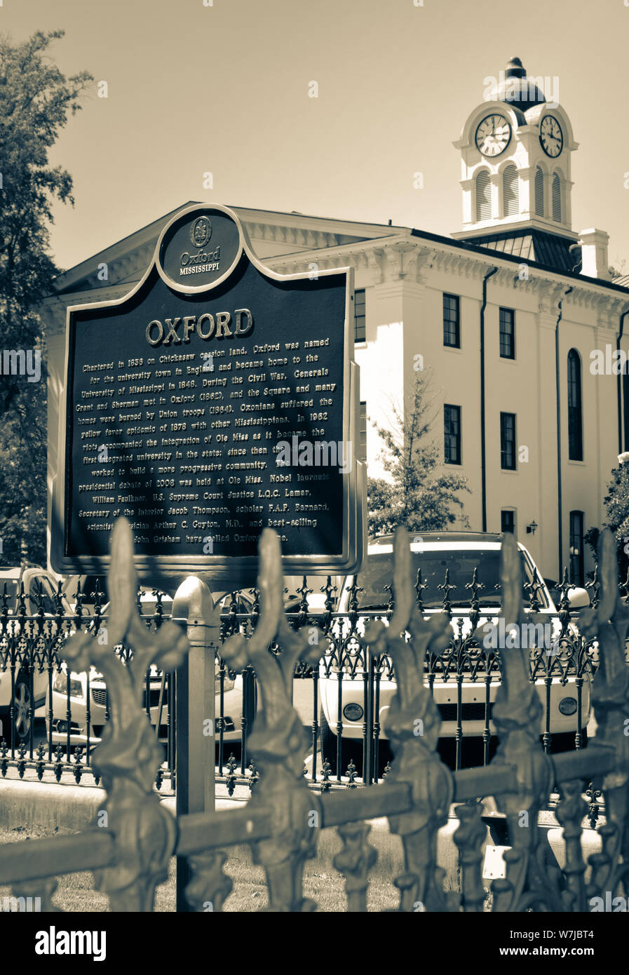 A Historic Marker For The Settlement And History Of Oxford MS Enclosed A Historic Marker For The Settlement And History Of Oxford MS Enclosed