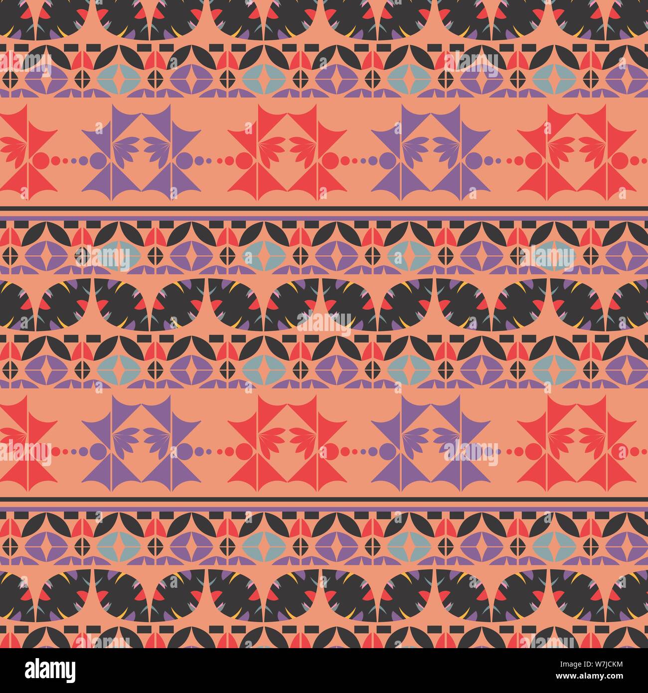 Vector abstract ethnic colorful background image Stock Vector
