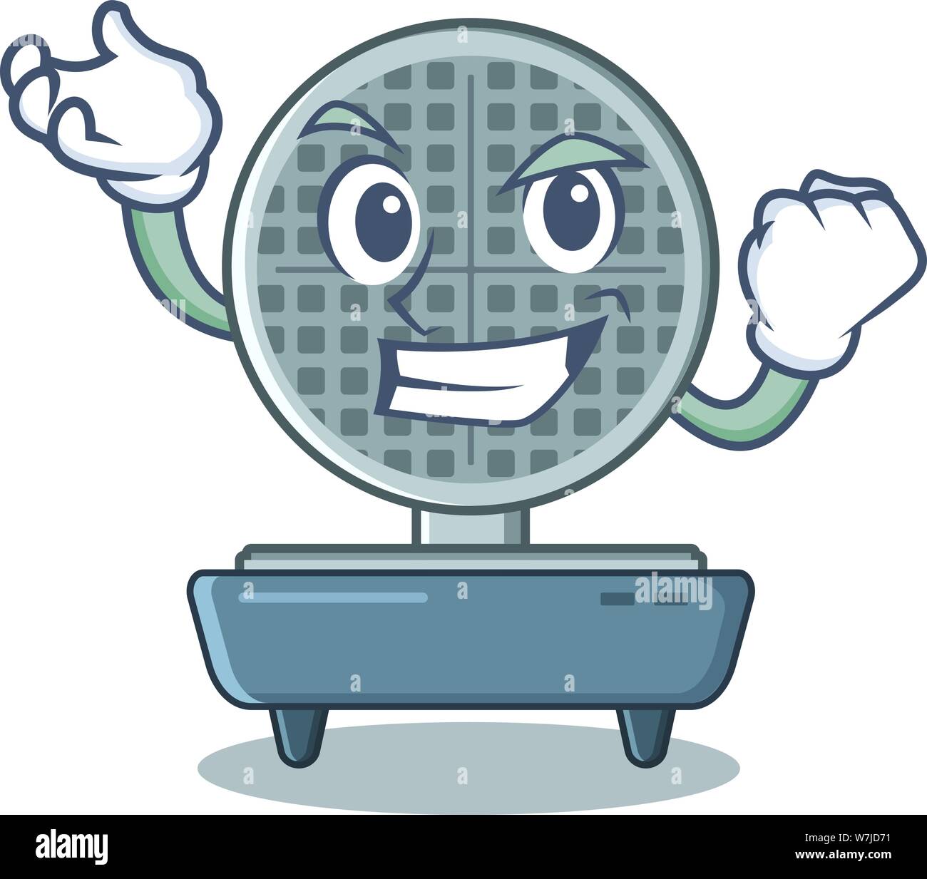 Successful waffle iron isolated in the cartoon Stock Vector Image & Art