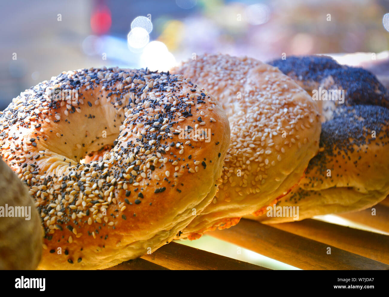 Rack of bagels hi-res stock photography and images - Alamy