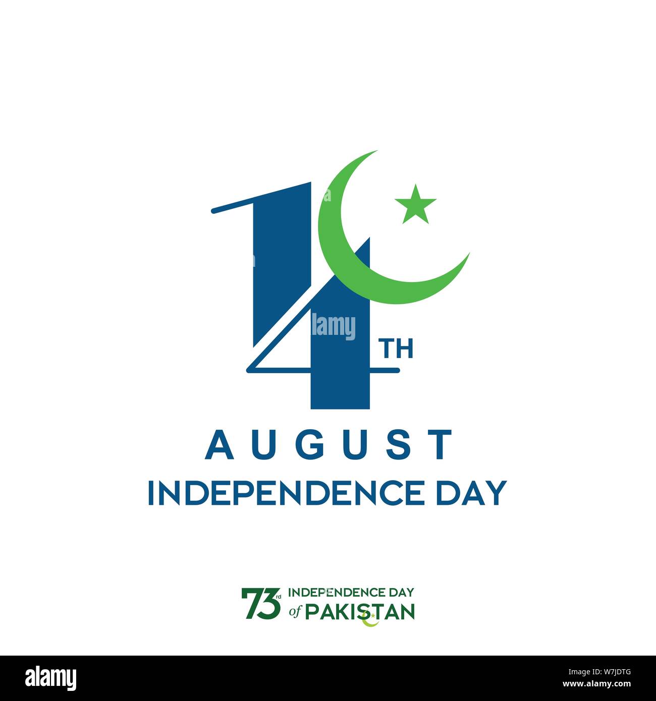 Pakistan Independence Day Typography Design. Creative Typography of