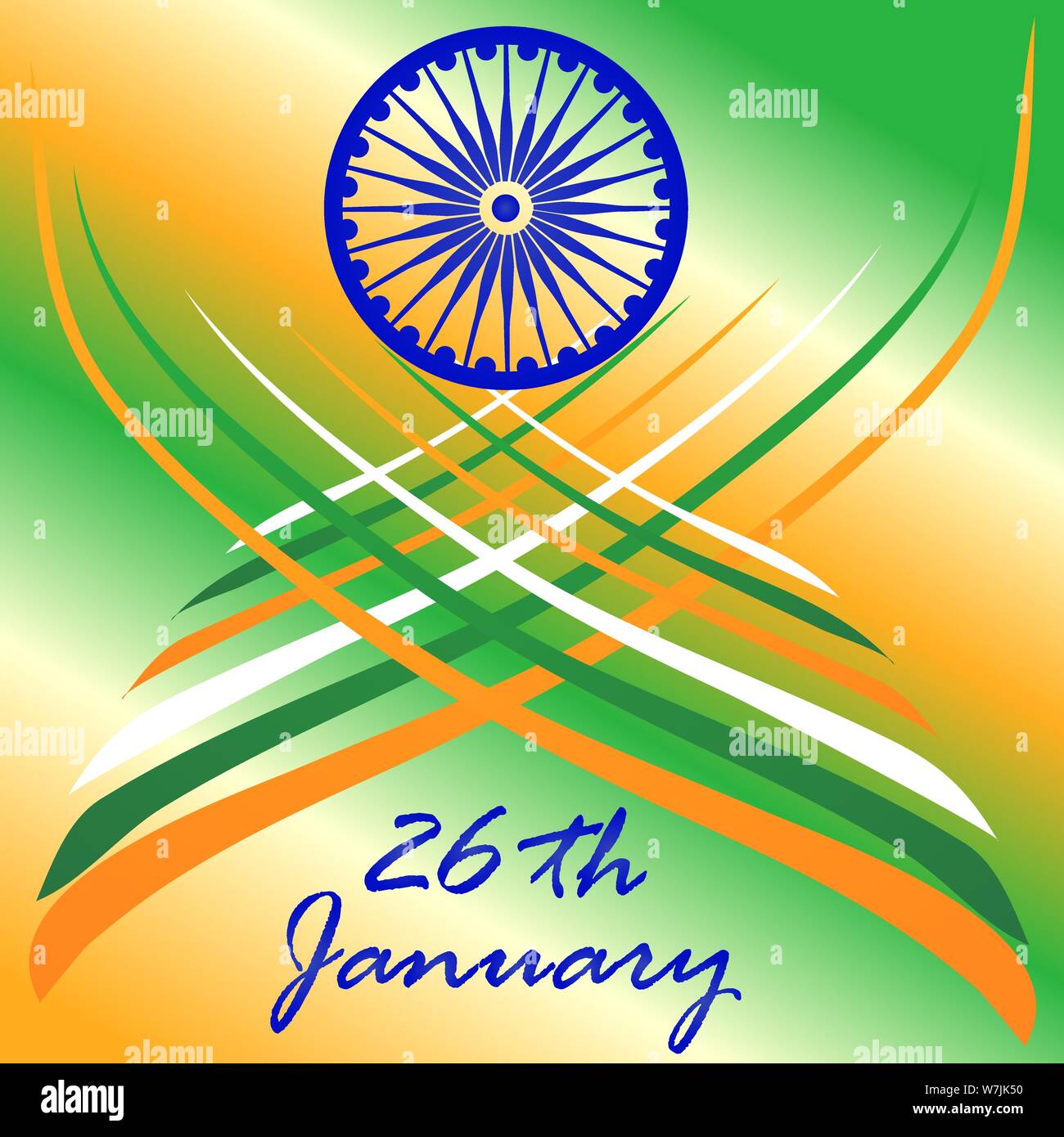 Happy Indian Republic Day Celebration Poster Or Banner Background Stock
