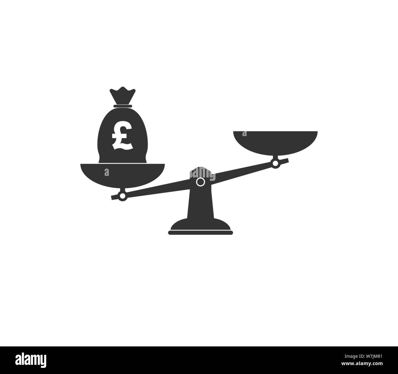 Pound, scale icon Vector illustration flat Stock Vector