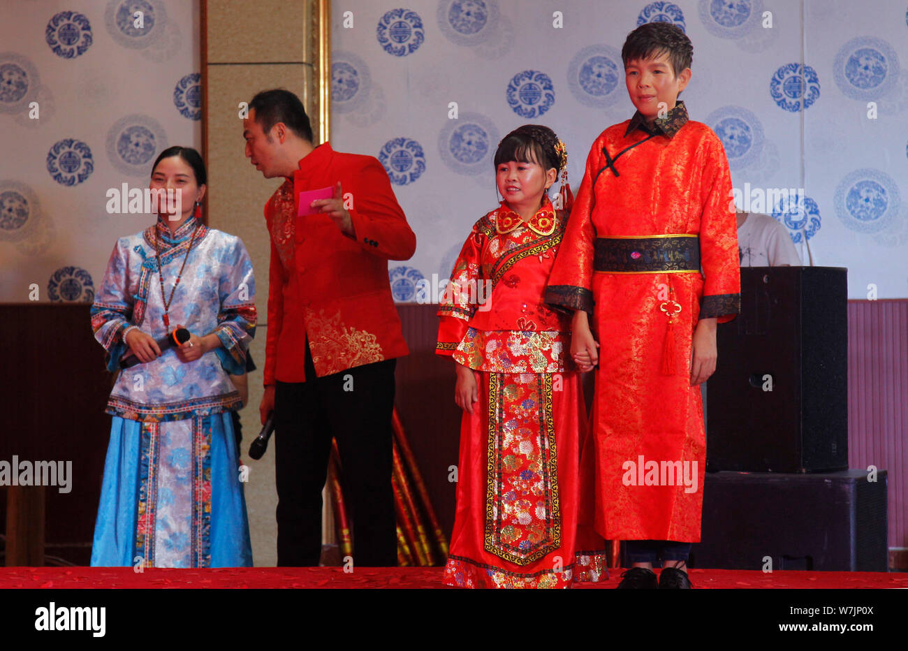38 Year Old Chinese Bride Fei Yongling Dressed In Traditional Costumes Front Left Who Is 4
