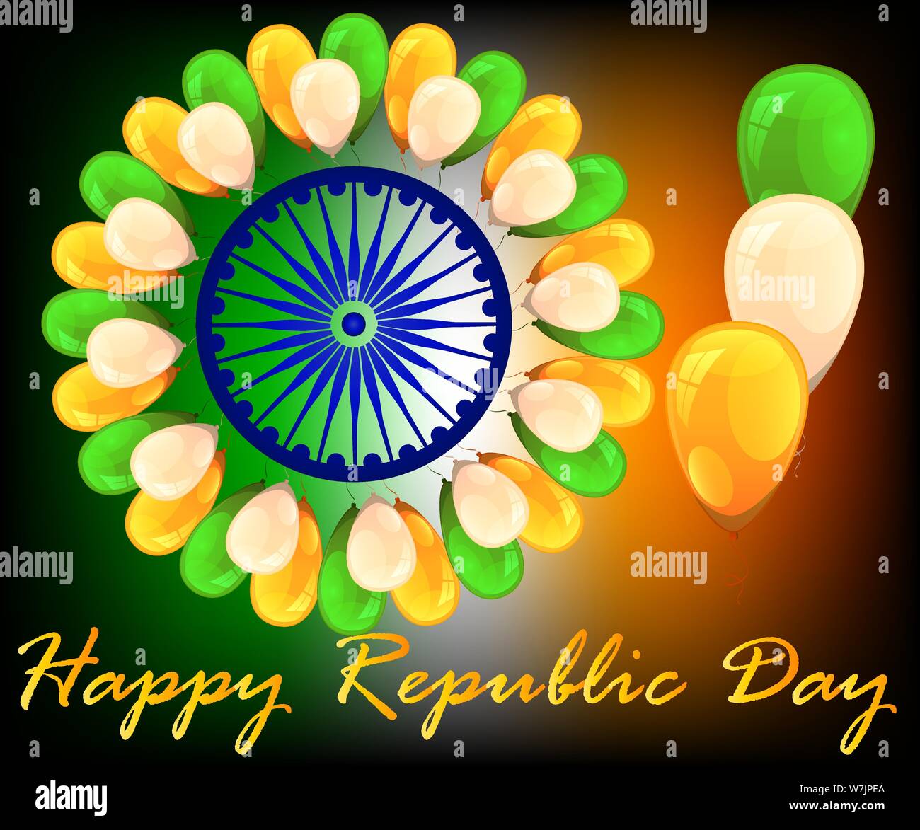 Happy Indian Republic Day Celebration Poster Or Banner Background