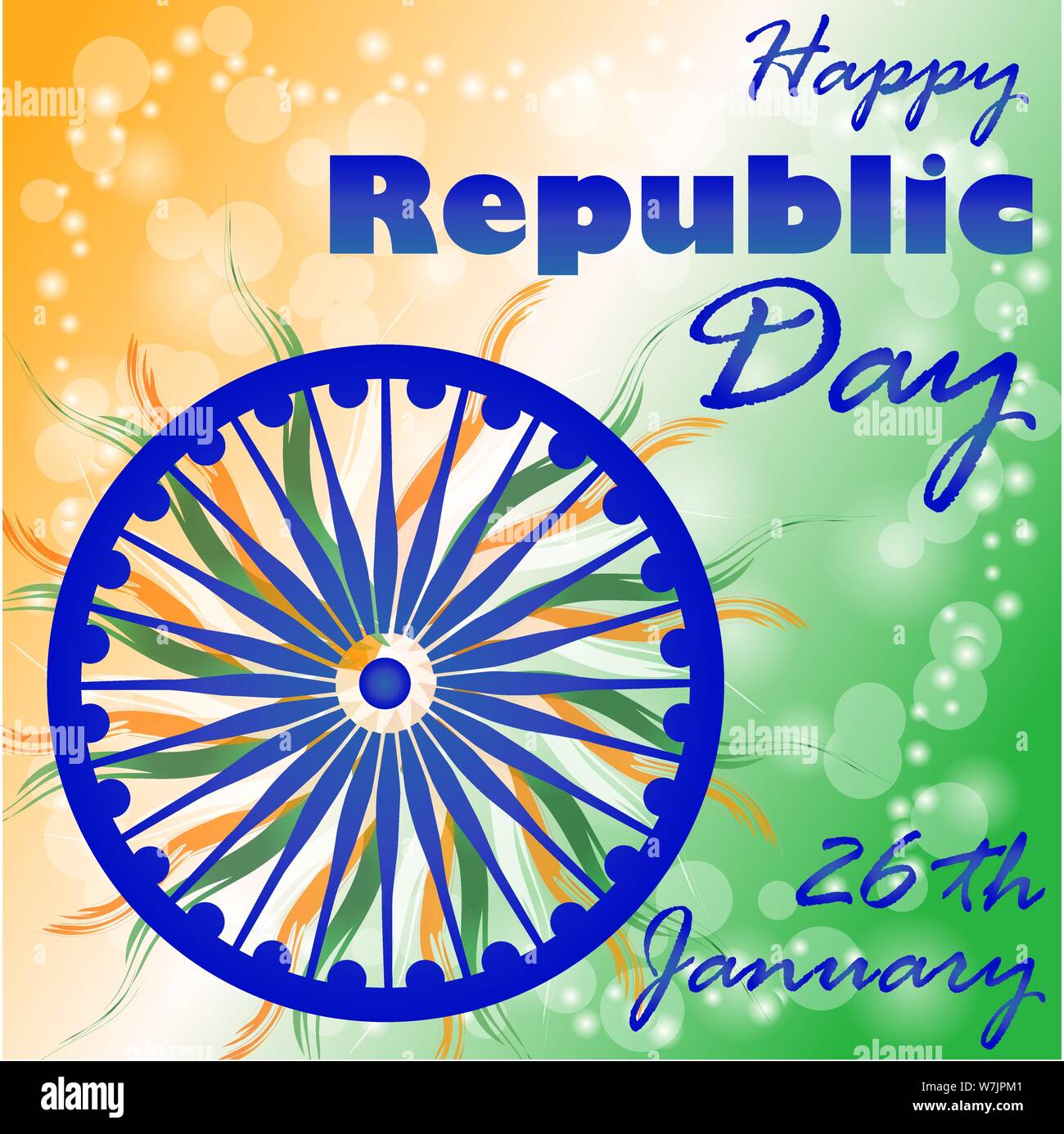 Happy Indian Republic Day Celebration Poster Or Banner Background