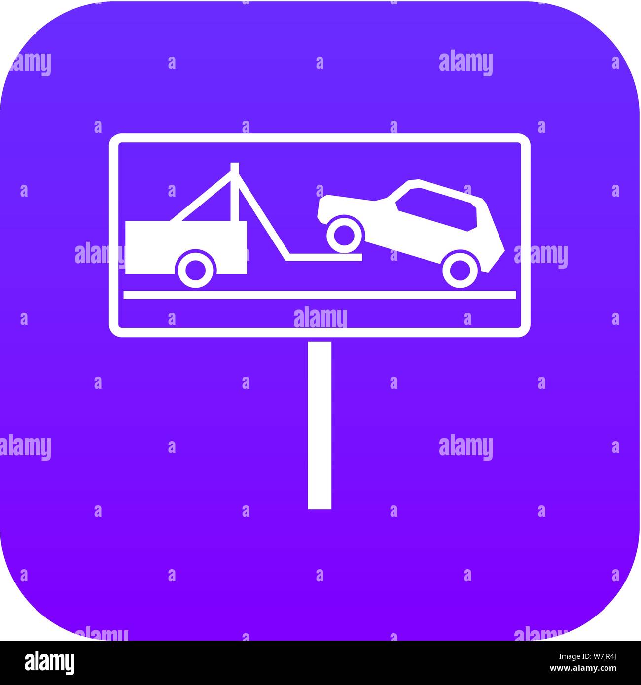 No parking sign icon digital purple Stock Vector Image & Art - Alamy