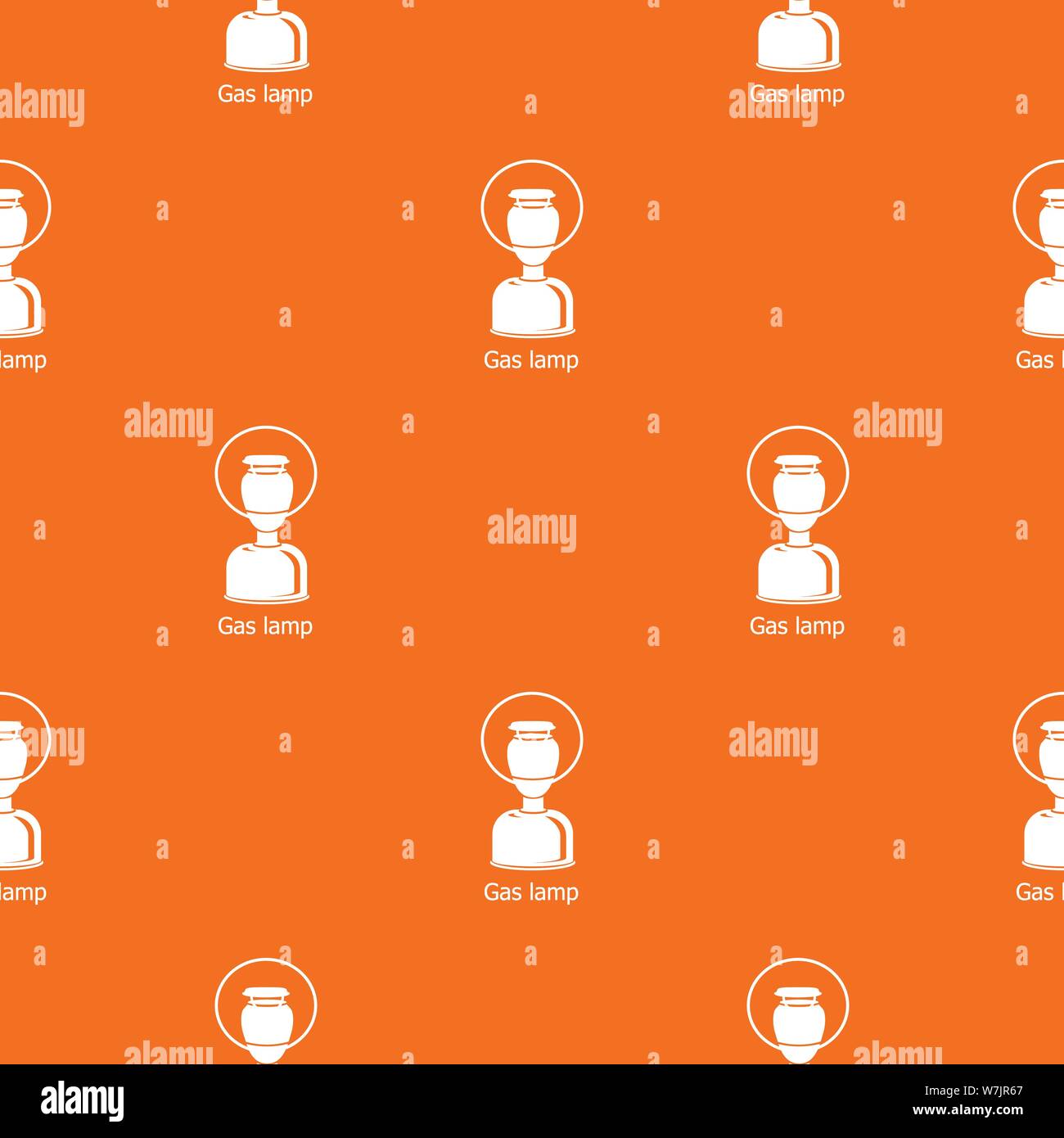 Gas lamp pattern vector orange Stock Vector