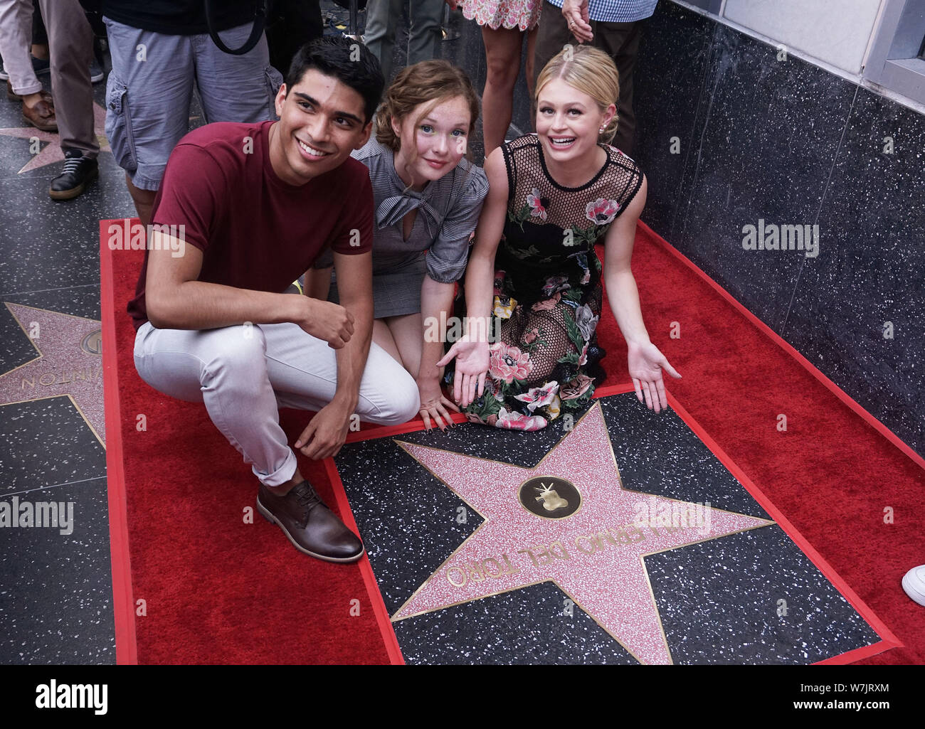 Los Angeles, USA. 06th Aug, 2019. Zoe Margaret Colletti, Michael Garza, Natalie Ganzhorn 018 attend the ceremony honoring Guillermo del Toro with a star on the Hollywood Walk of Fame on August 06, 2019 in Hollywood, California. Credit: Tsuni/USA/Alamy Live News Stock Photo