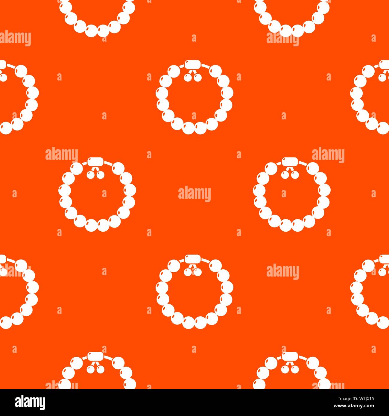 Charming gemstone bracelet pattern vector orange Stock Vector