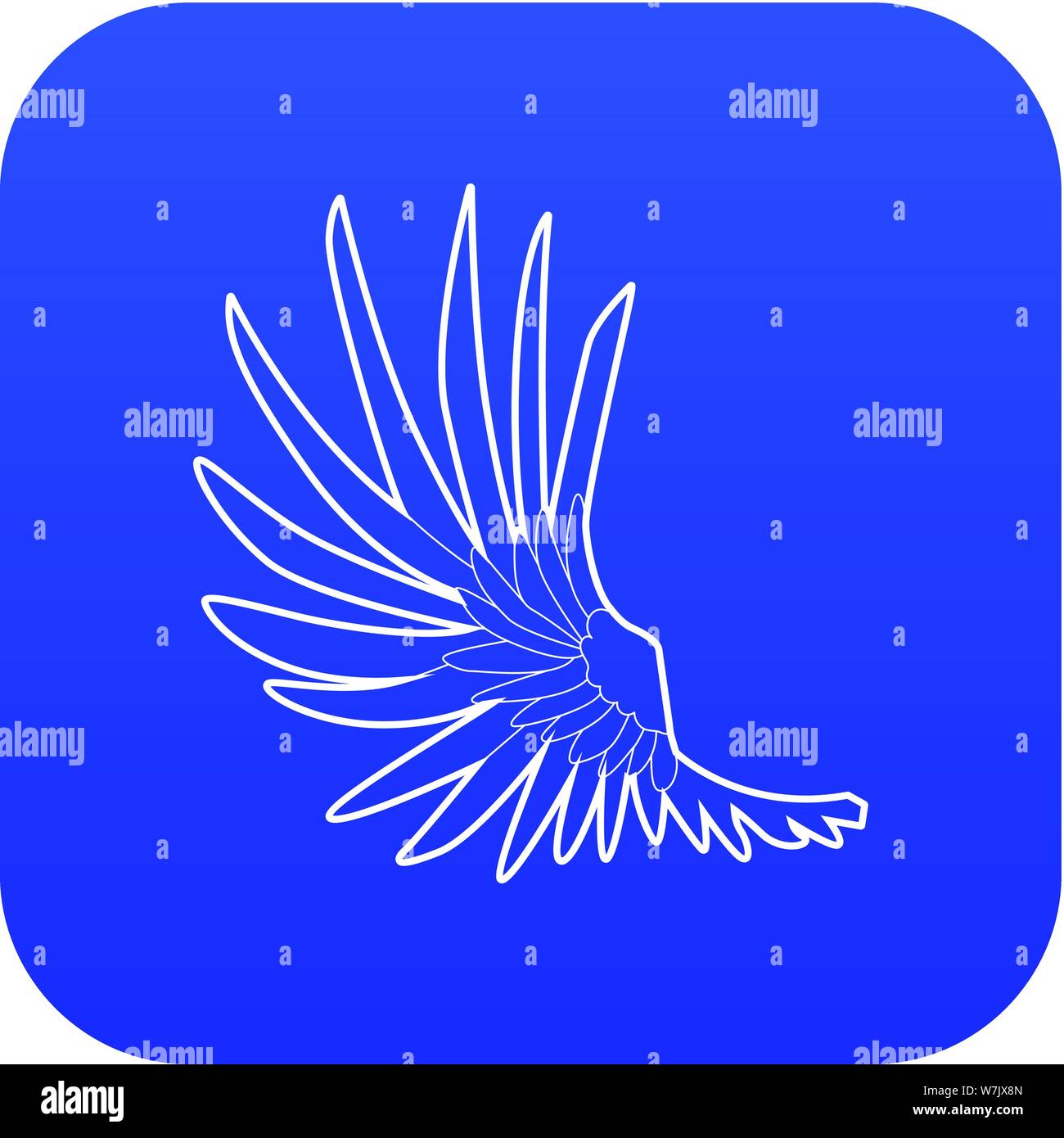 Wide wing icon blue vector Stock Vector Image & Art - Alamy