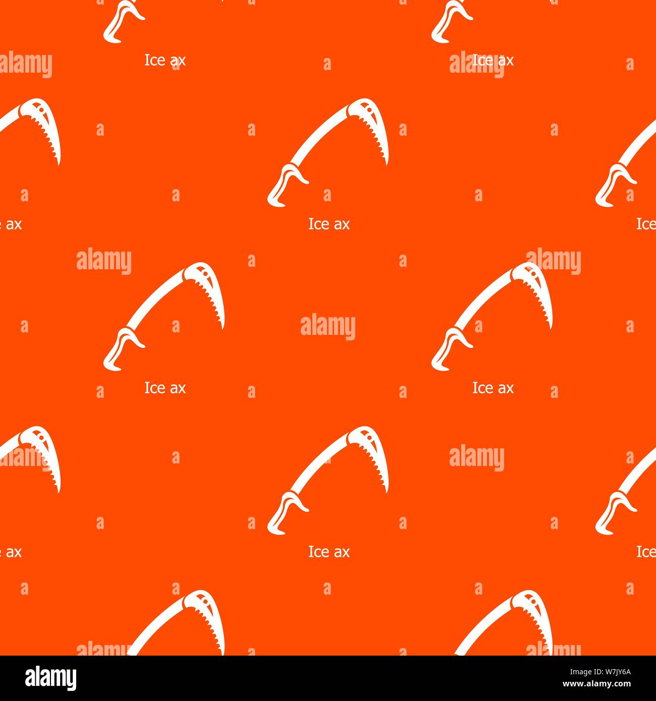 Ice ax pattern vector orange Stock Vector