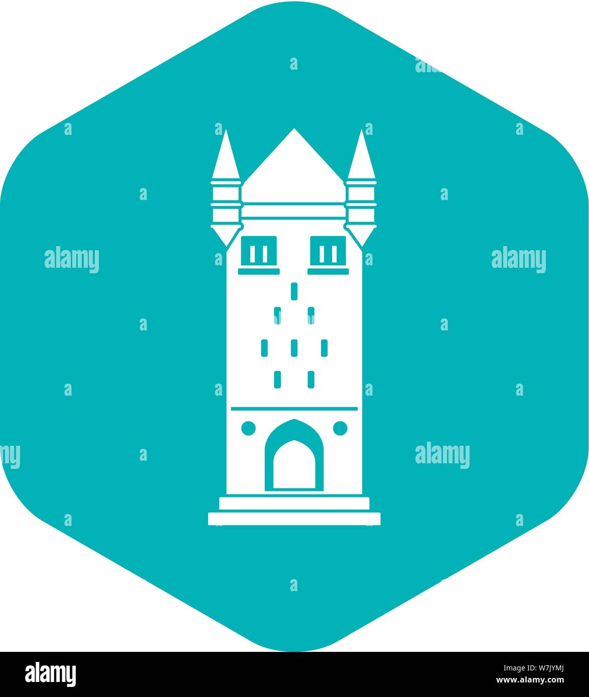 Castle tower icon, simple style Stock Vector Image & Art - Alamy