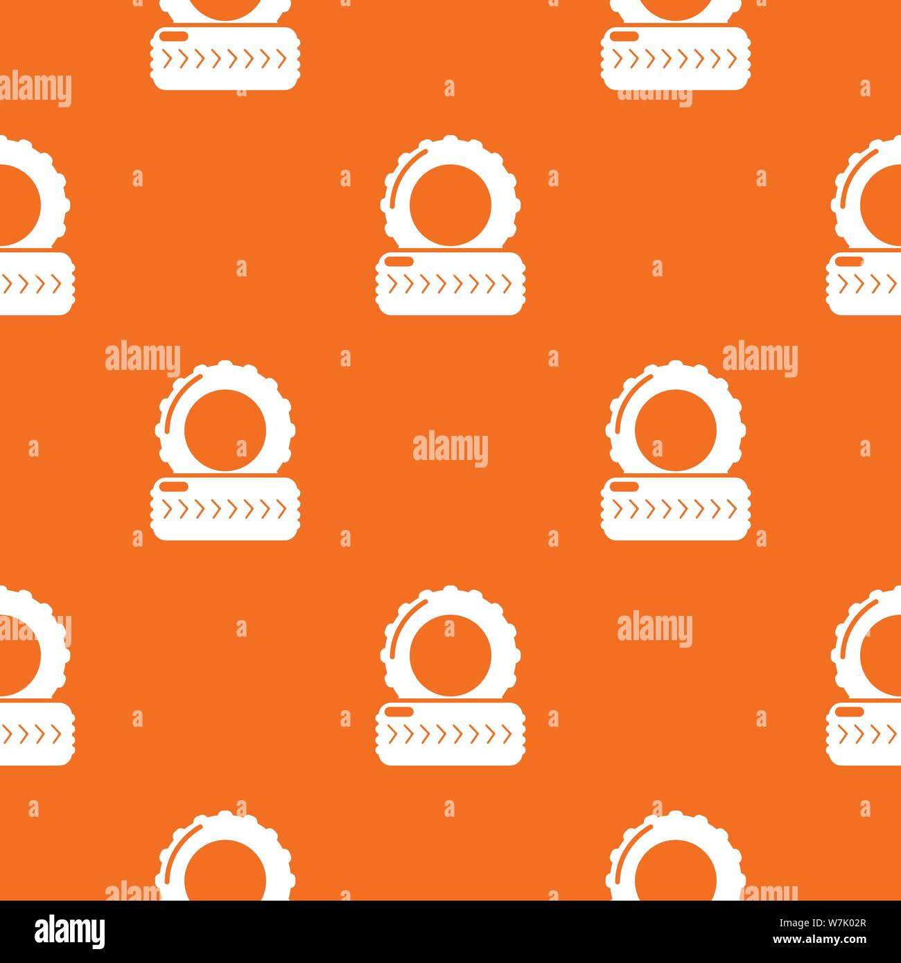 Paintball field tire barricade pattern vector orange Stock Vector