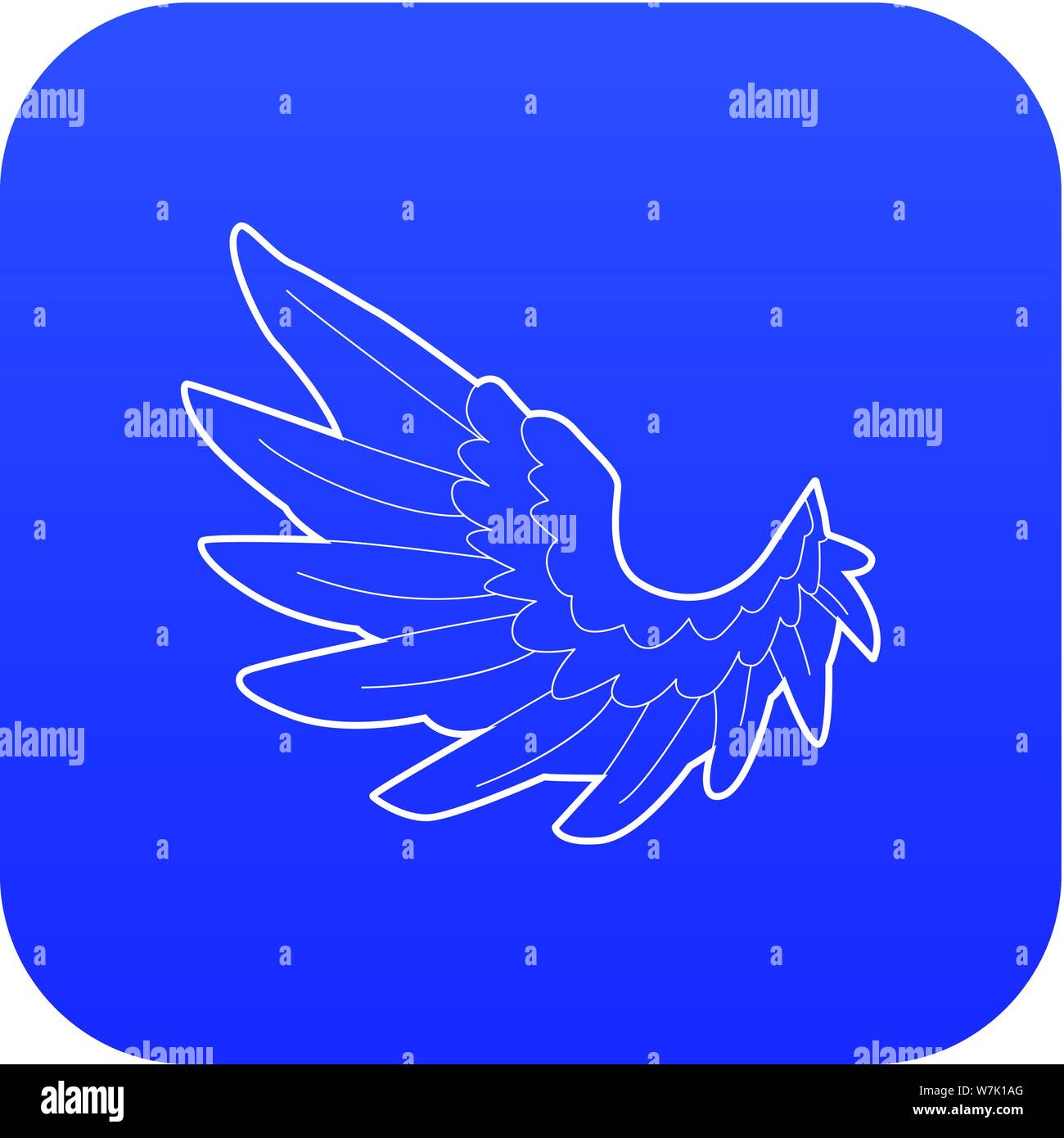 Angel wing icon blue vector Stock Vector Image & Art - Alamy