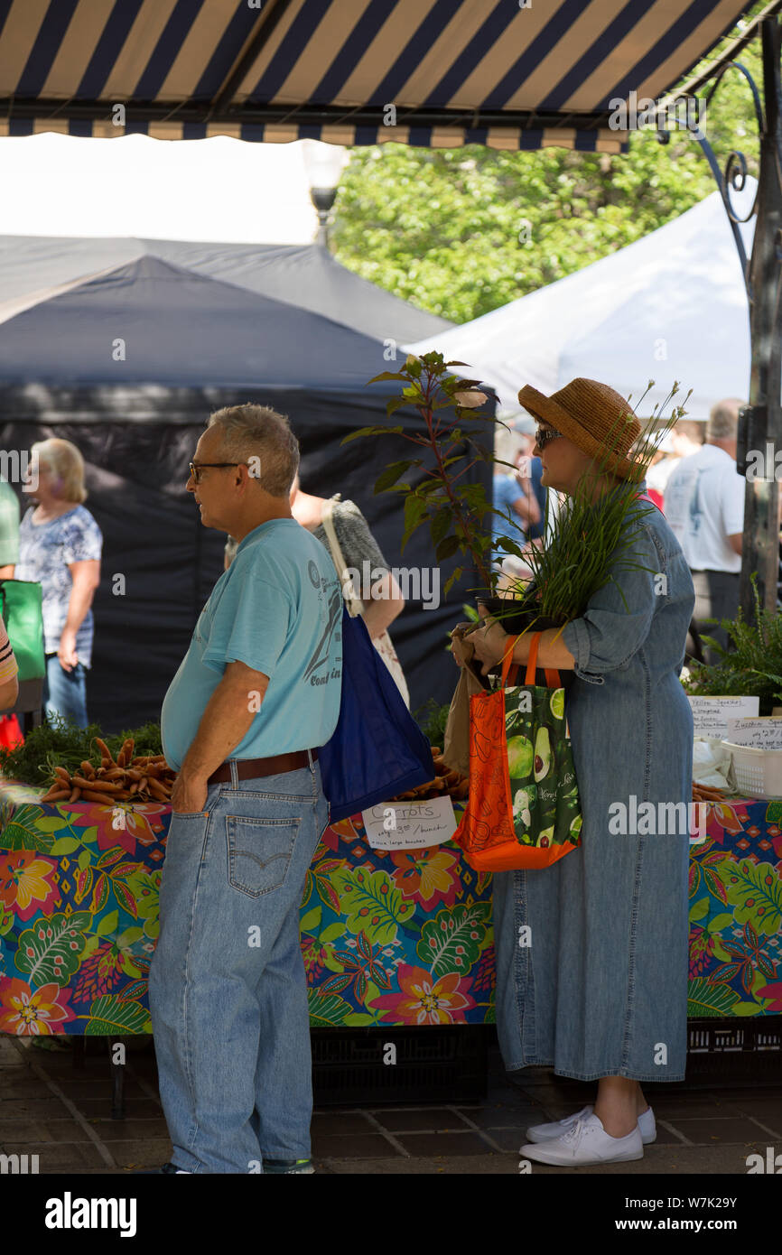 Potential customers shop at the various vendors booths at Fort Wayne's