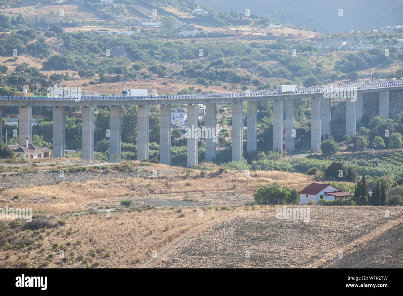 A7 highway or Autopista del Sol near Estepona, Malaga, Spain Stock Photo