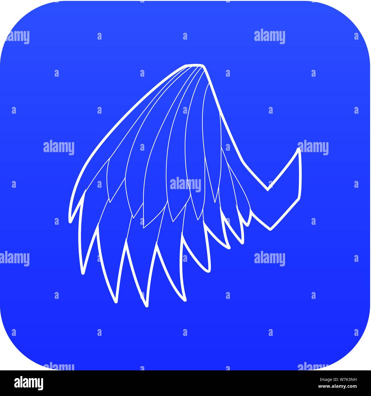 Angelic wing icon blue vector Stock Vector Image & Art - Alamy