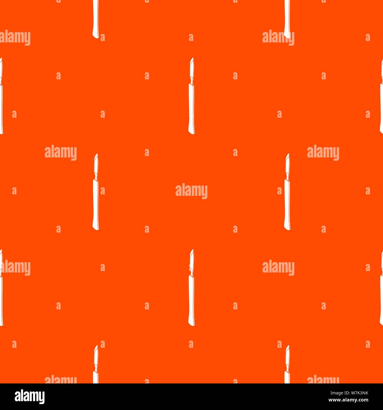 Surgery scalpel pattern vector orange Stock Vector