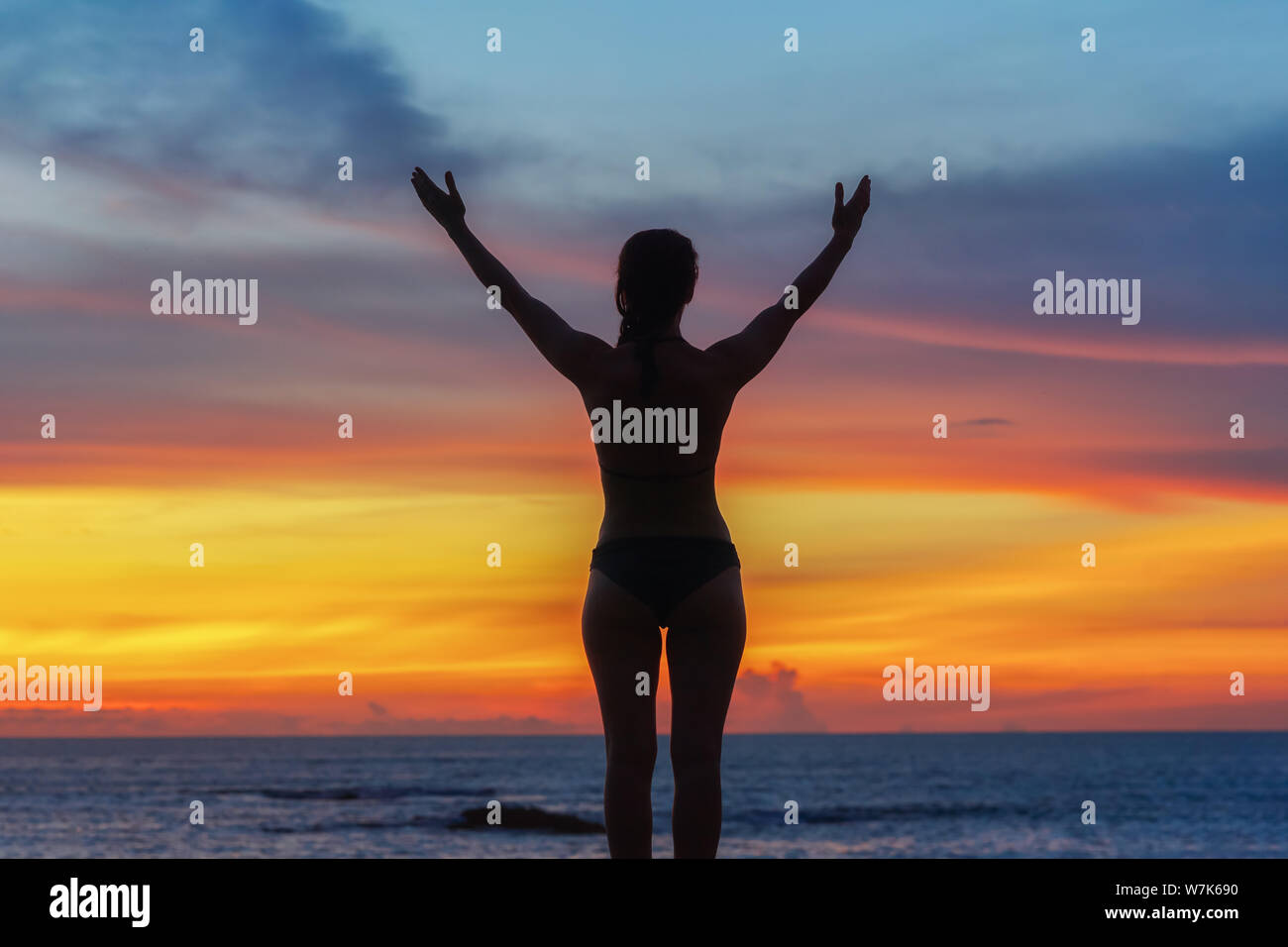 Strong woman silhouette hi-res stock photography and images - Alamy