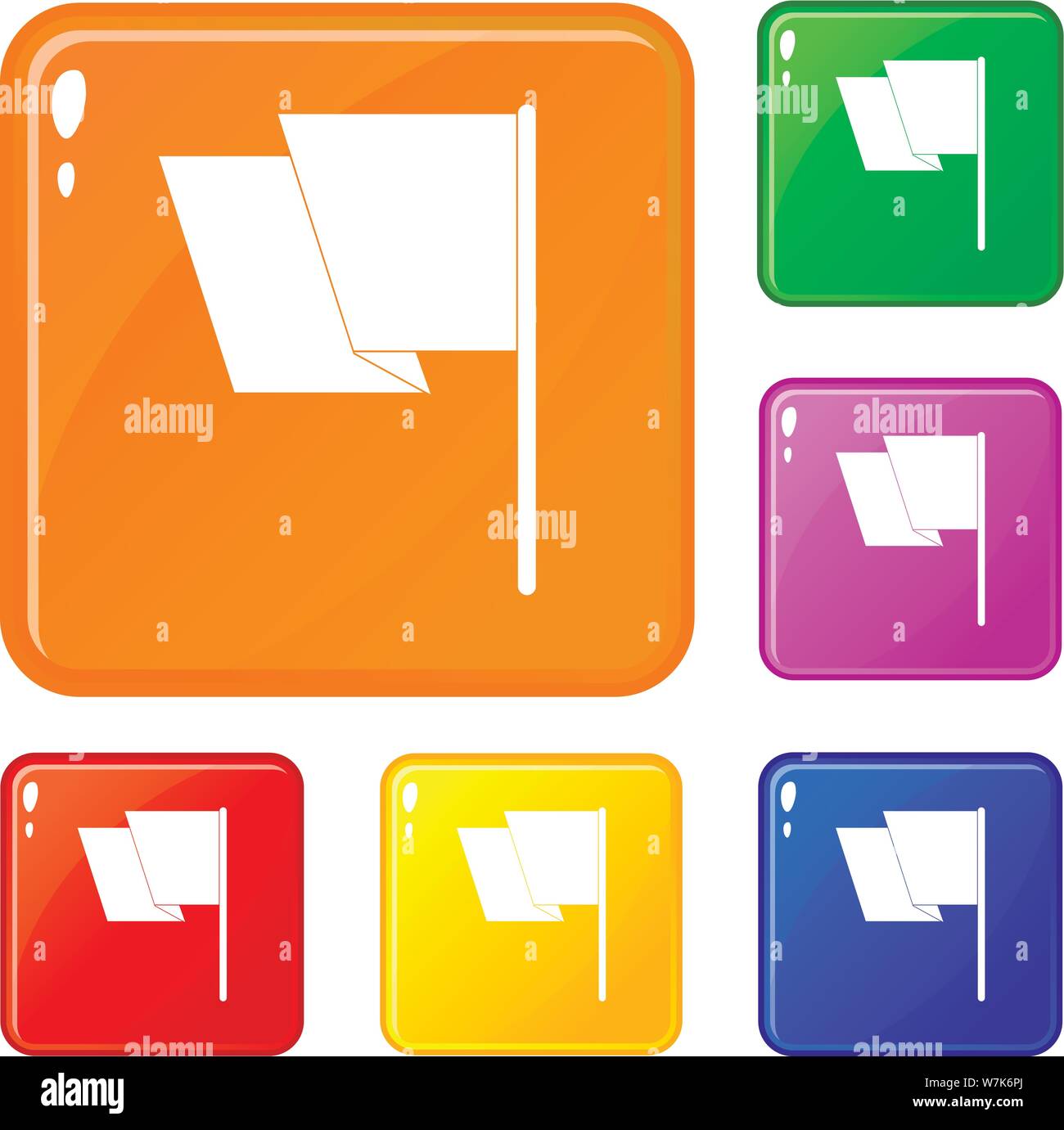 Flag icons set vector color Stock Vector Image & Art - Alamy
