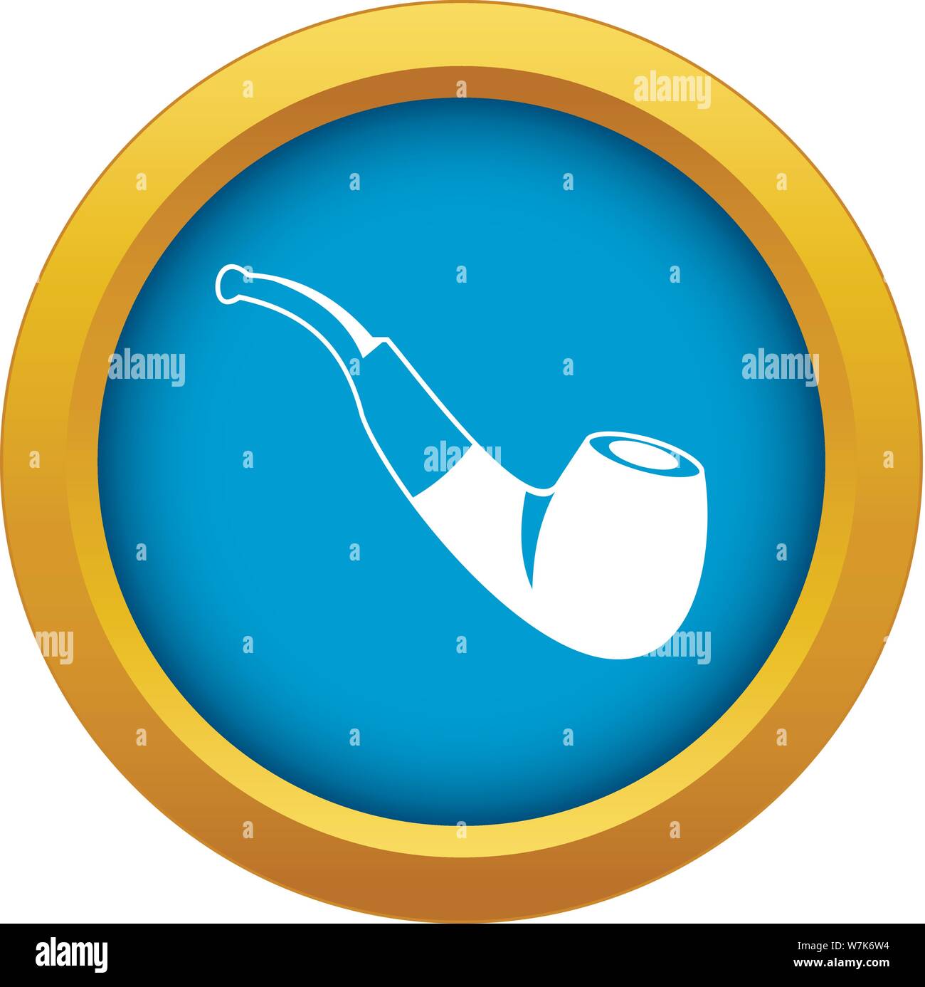Smoking pipe icon blue vector isolated Stock Vector Image & Art - Alamy