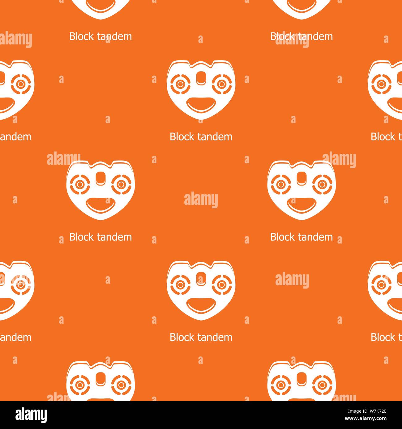 Block tandem pattern vector orange Stock Vector